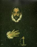 El Greco man with his hand on his breast oil painting picture wholesale